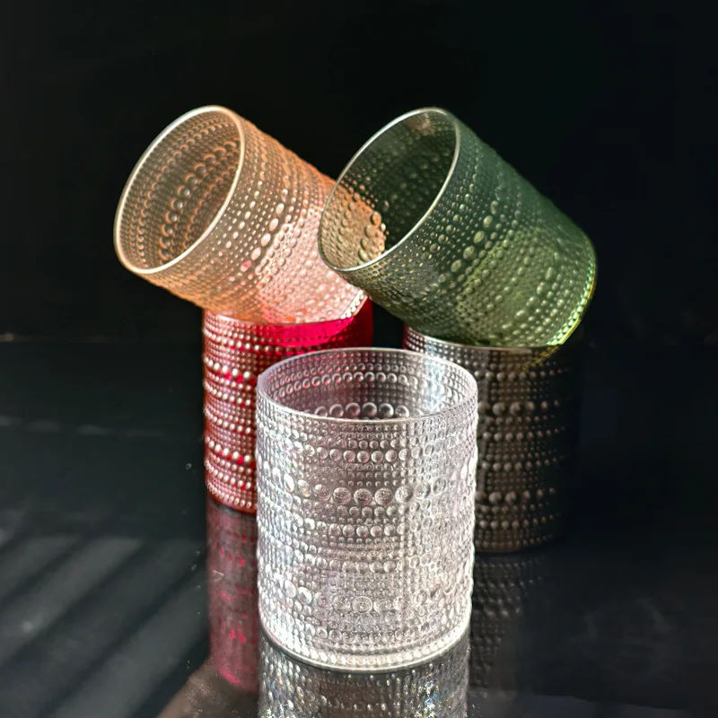 Verre à Boissons Premium 350ml – Design Ondulé Rétro Nordique, Style Luxe Léger, Plastique Élégant