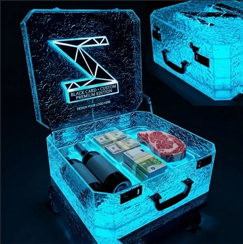 Vitrine LED Acrylique pour Bouteilles – Présentoir Lumineux Portable & Élégant (Réf. SF-075)