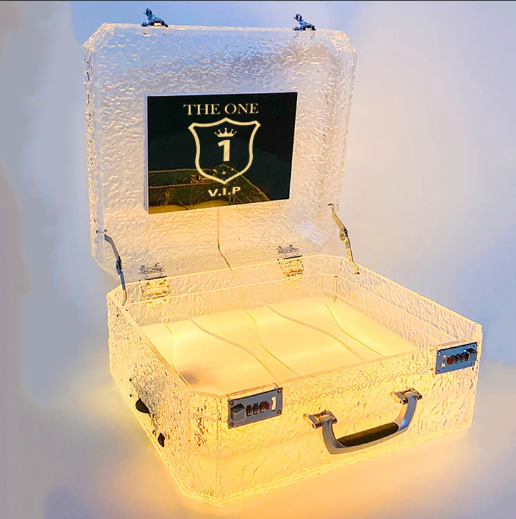 Présentoir LED en Acrylique Poli – Enseigne Lumineuse Décorative pour Bar, Restaurant & KTV