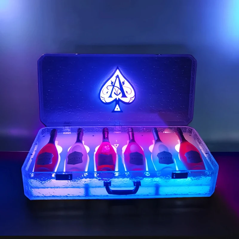 Présentoir à Bouteilles VIP en Acrylique avec Éclairage LED – Champagne & Spiritueux | Bar & KTV