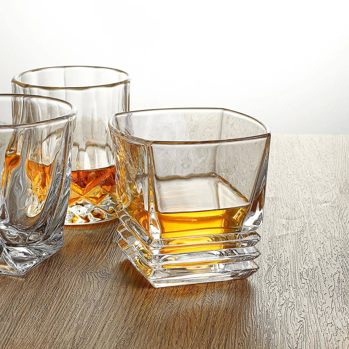 Verre à Whisky Cristal Luxe Soufflé Main | Rotatif Old Fashioned | Personnalisable Logo