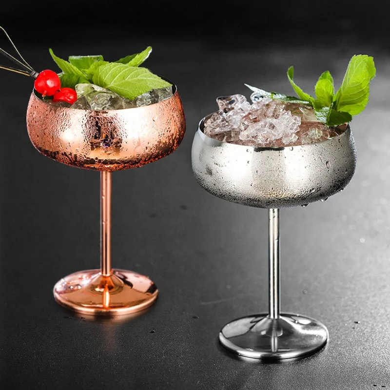 Gobelet Cocktail Inox 304 Style Martini 450ml | Or, Argent, Rose