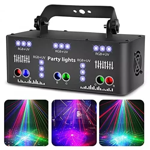 Wuzstar Lumière Laser LED RGB 21 Yeux – Jeux de Lumières DJ Soirée Mariage Club
