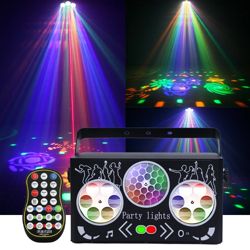 Lumière Kaléidoscope LED Laser Wuzstar DMX-512 RGBY – Intérieur/Extérieur Fêtes & Événements