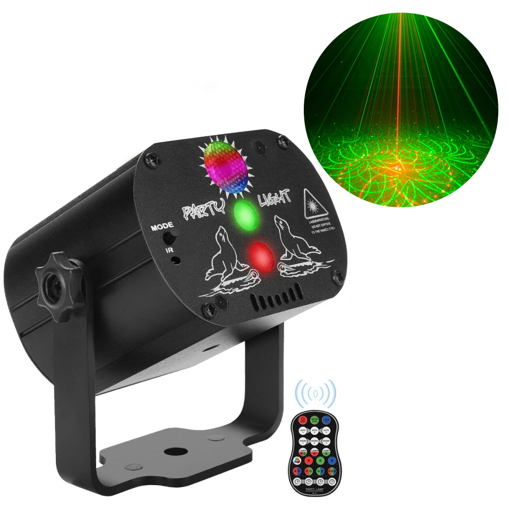 Projecteur Laser LED RGB DJ 60 Effets | Télécommande | Disco, Karaoké, Bar, Scène