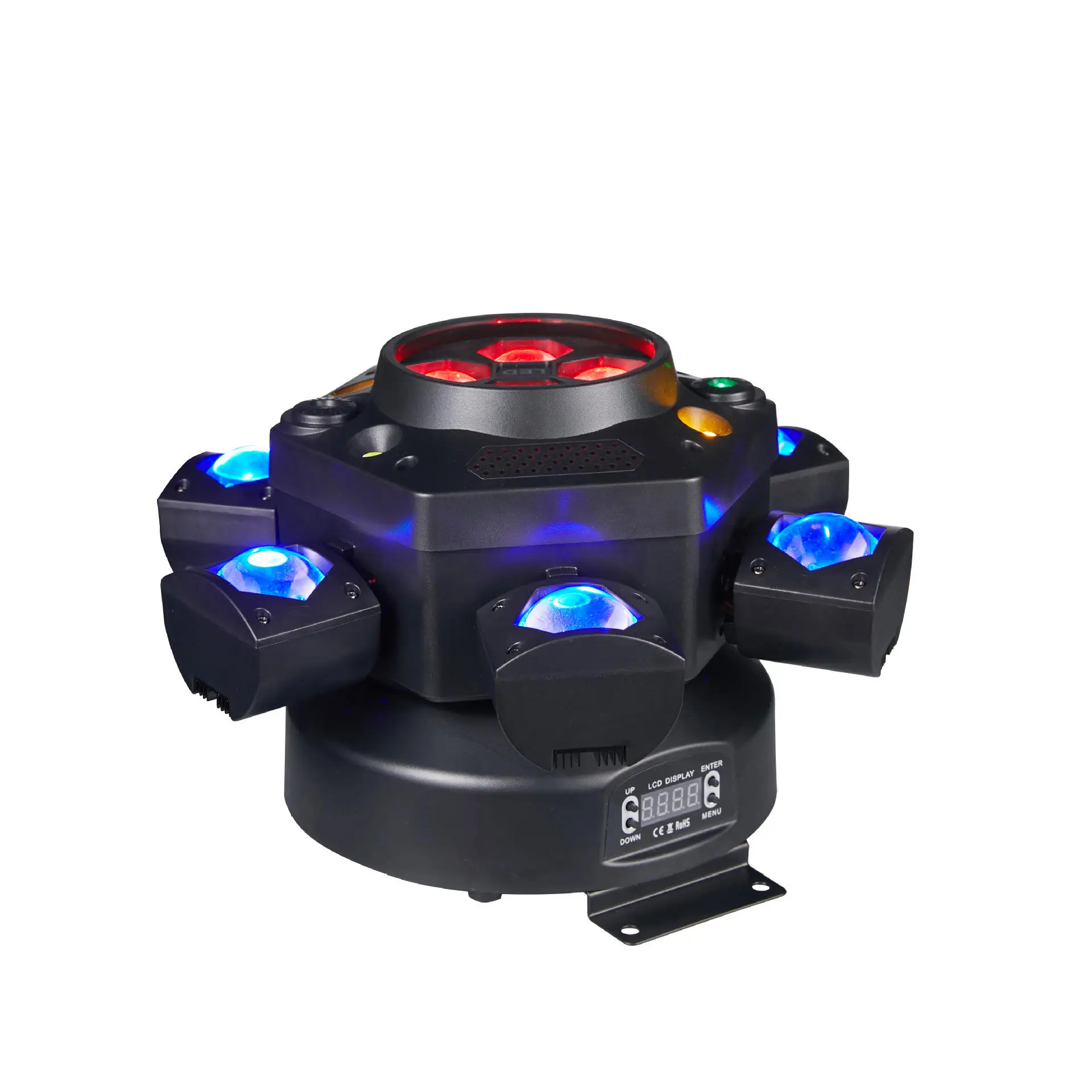 Projecteur Scène 350W RGBWY Effet Œil d'Abeille UV – Lumière Disco & Concert
