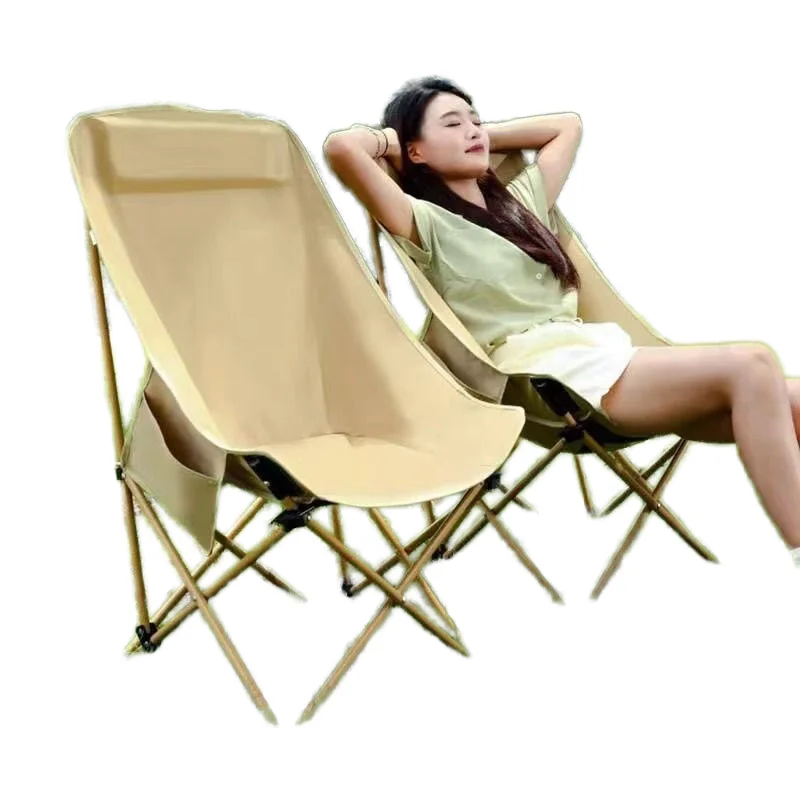 Chaise longue pliante moderne – Jardin, Camping & Intérieur (Dossier Haut)