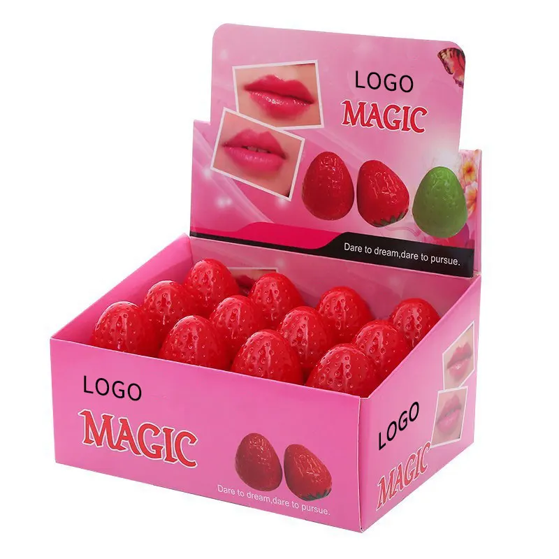 Brillant à Lèvres Hydratant Goût Fraise - Baume Longue Durée 5g