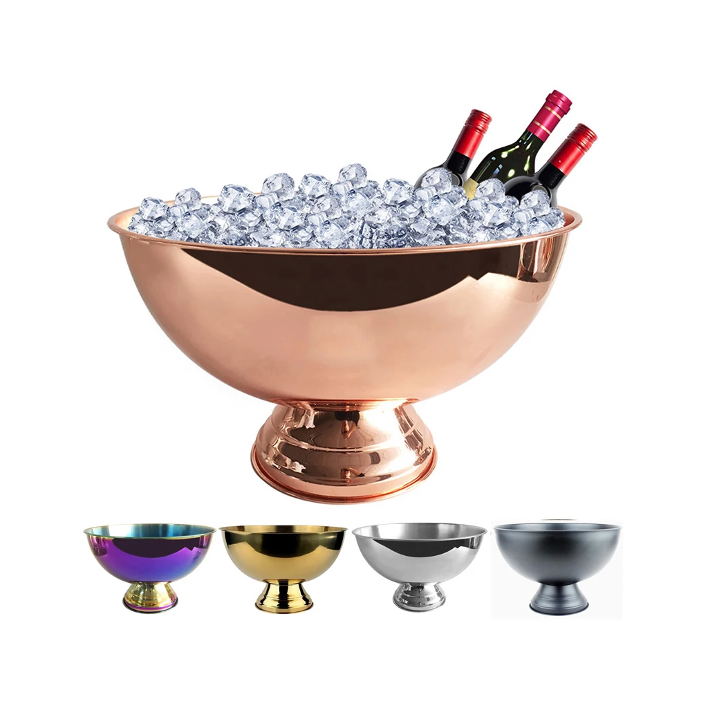 Seau à Glace Inox MUYI | Design Moderne | 8L & 12L | Refroidisseur Champagne Bar