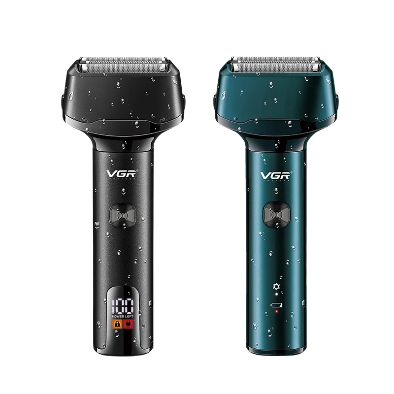 VGR V-370/371 Rasoir Électrique Triple Lames Étanche IPX5 Rechargeable USB – Hommes