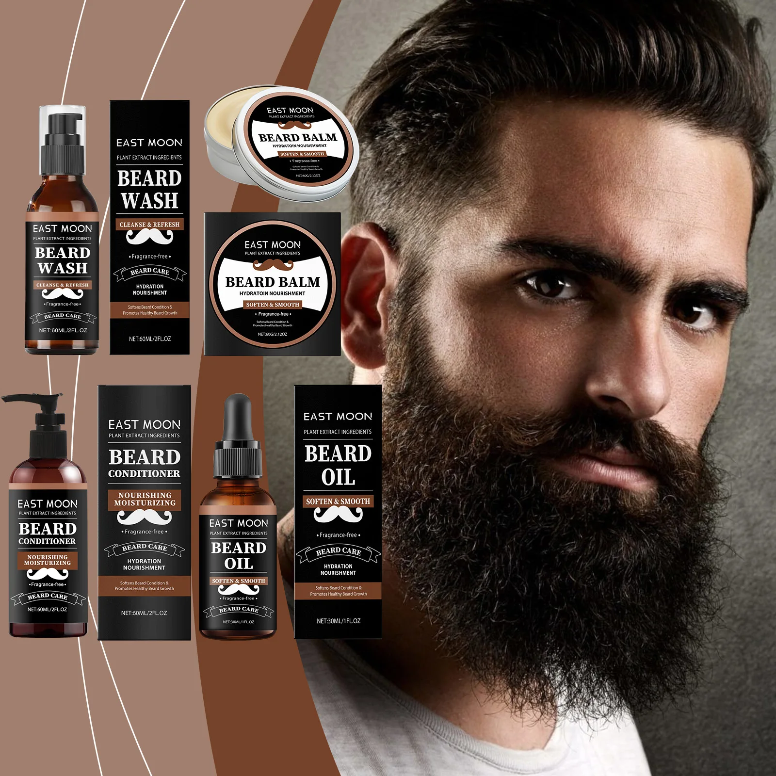 Huile de Croissance pour Barbe – Soin Naturel à l'Argan & Jojoba 30ml