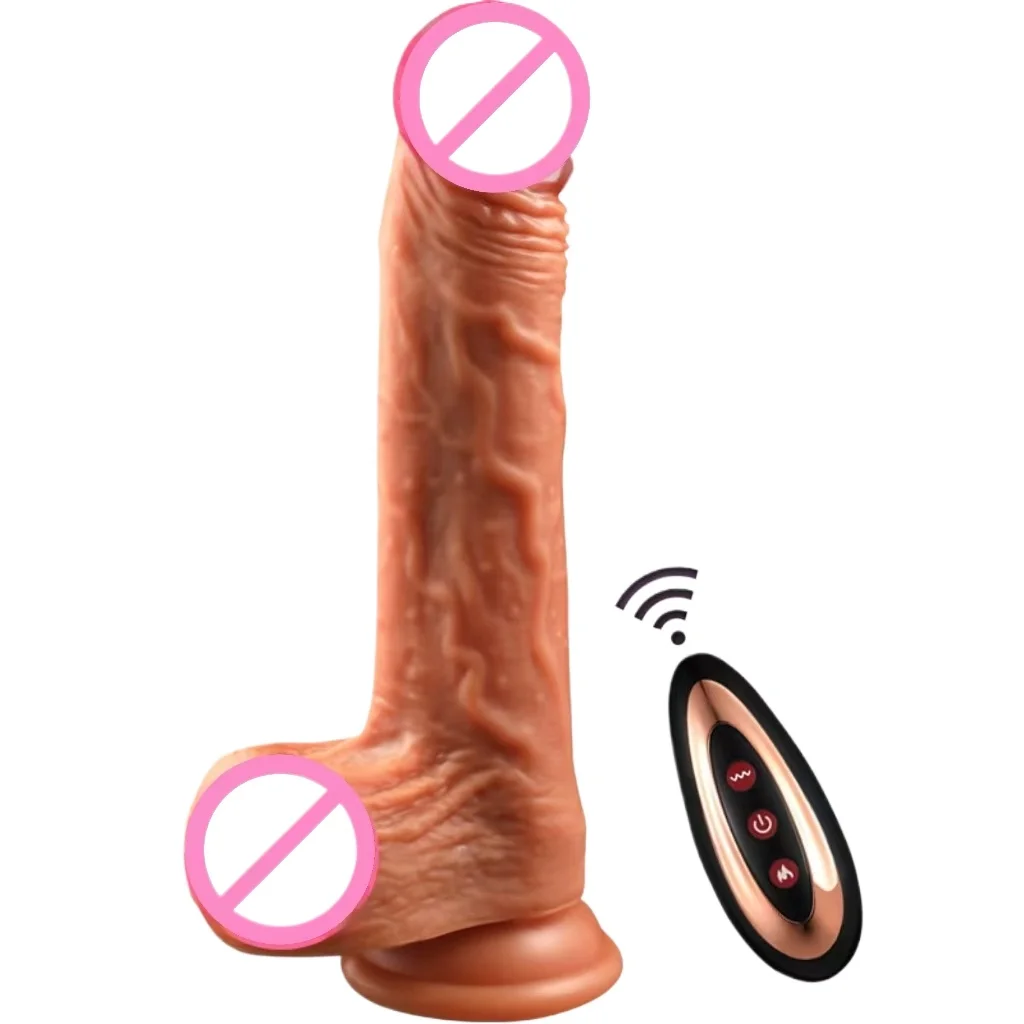 Vibromasseur Chauffant Thruster Féminin – Silicone Souple, Étanche, Télécommande, Sensation Réaliste