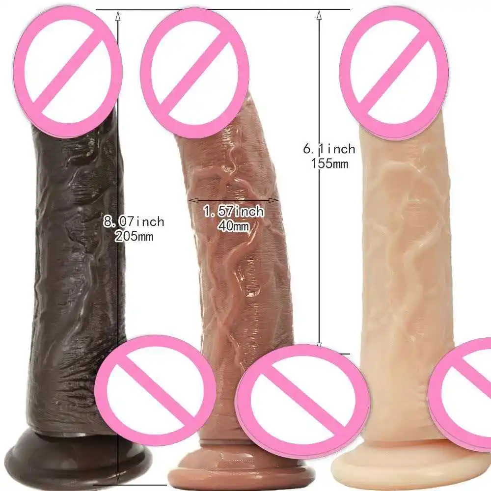 Gode réaliste en silicone souple – Stimulateur point G avec ventouse puissante | Imperméable IPX6