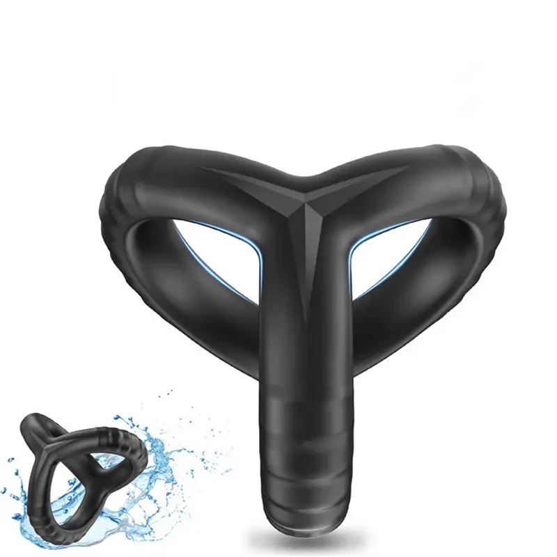 Anneau Pénien Vibrant 3-en-1 en Silicone Ultra Doux – Rechargeable & Waterproof IPX7