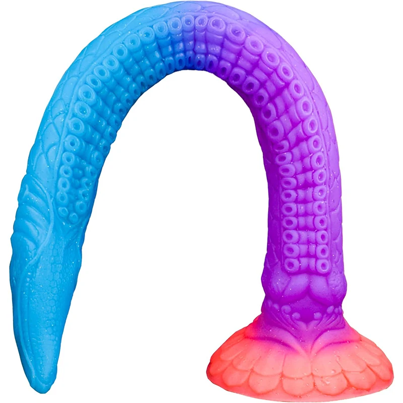 Gode Alien Monster en Silicone avec Ventouse – Lumineux, Étanche 100%, Taille S/L