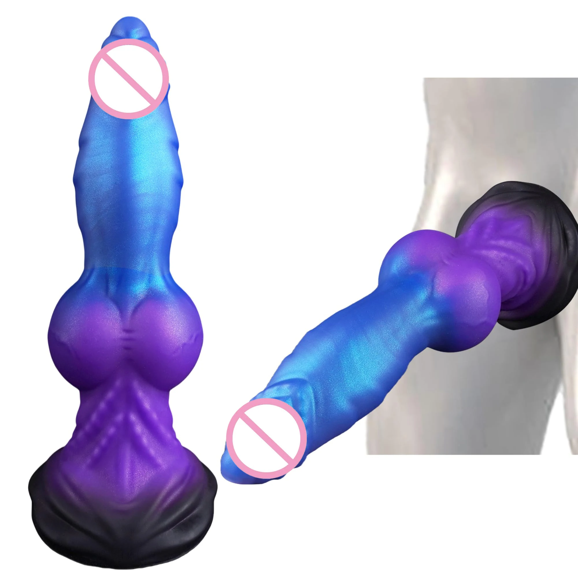 Gode Monstre Silicone à Nœuds avec Ventouse – Stimulation Point G & Anal | Marque Gelance