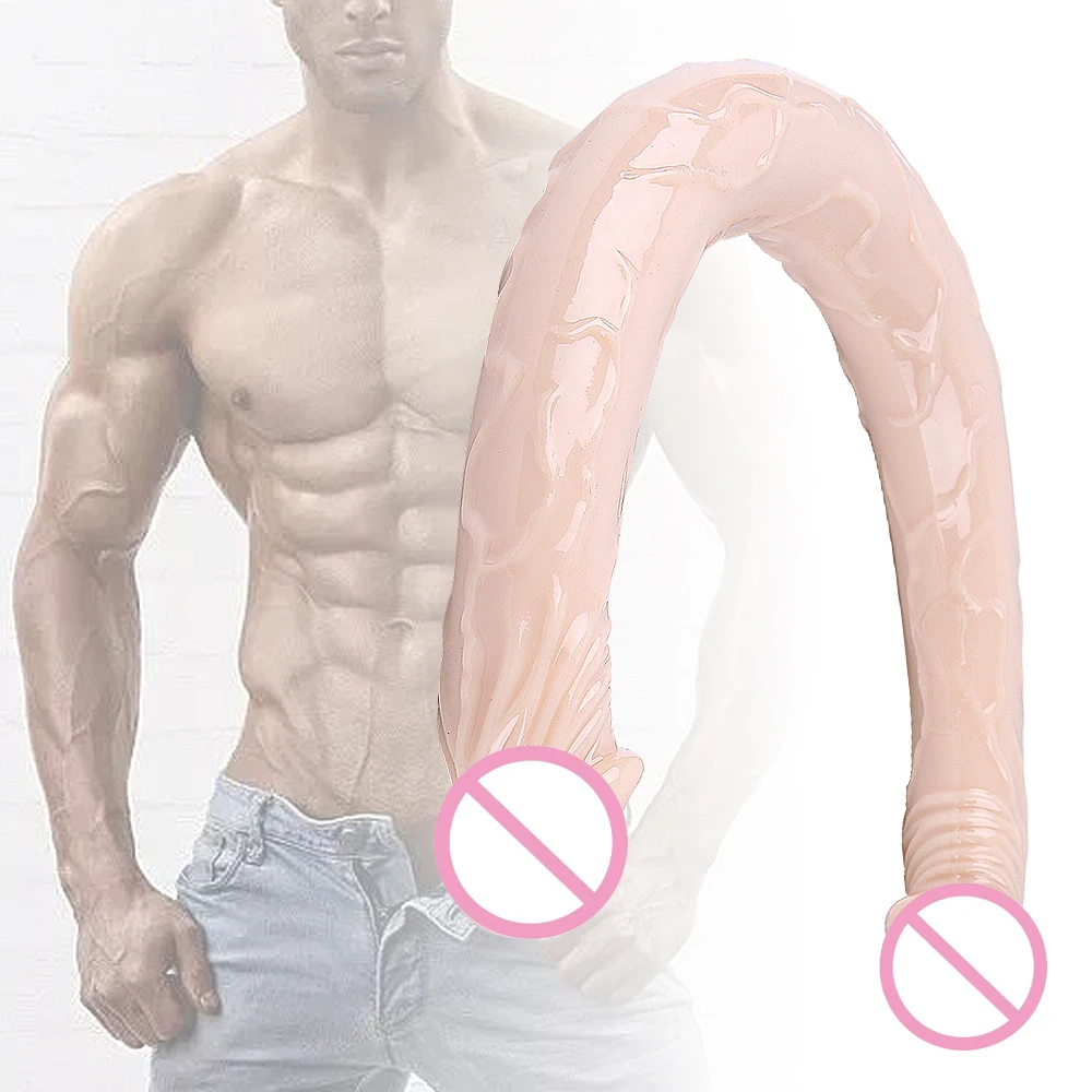 Double Gode Extra-Long en Silicone TPE Souple – Jouet Intime pour Femmes