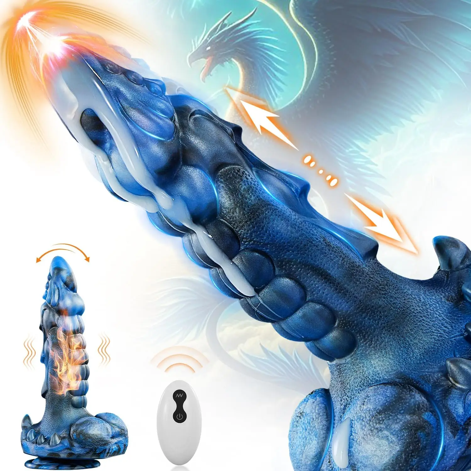 Gode Vibrant Alien 8 Fréquences Télescopique Chauffant – Jouet Adulte Féminin