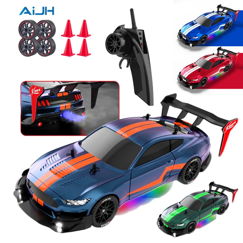 Voiture RC Drift AiJH 1:14 avec Lumières & Effet Fumée – Télécommande 4 Canaux