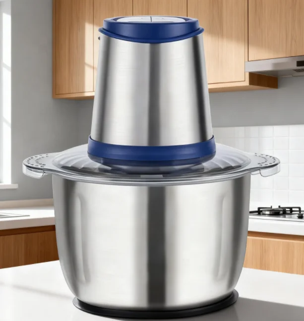 Hachoir à Viande Électrique 500W 5L Multifonction Acier Inoxydable – Grande Capacité