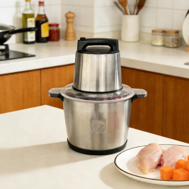 Hachoir à Viande Électrique Inox 1500W – Capacité >10 kg/min, Cuve 15L