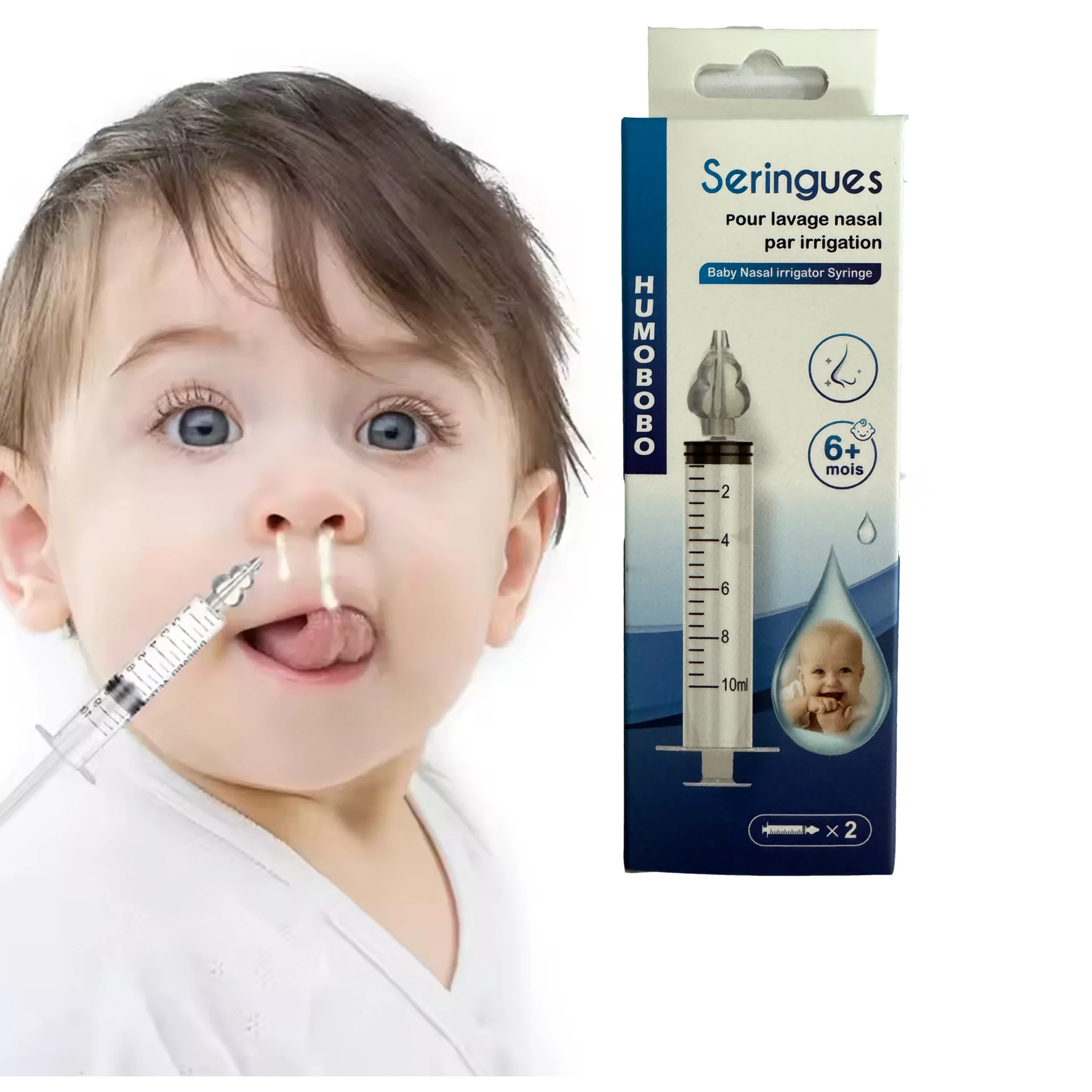 Seringue Nasale Bébé 10ml – Aspirateur Nasal Infantile Certifié CE & ROHS