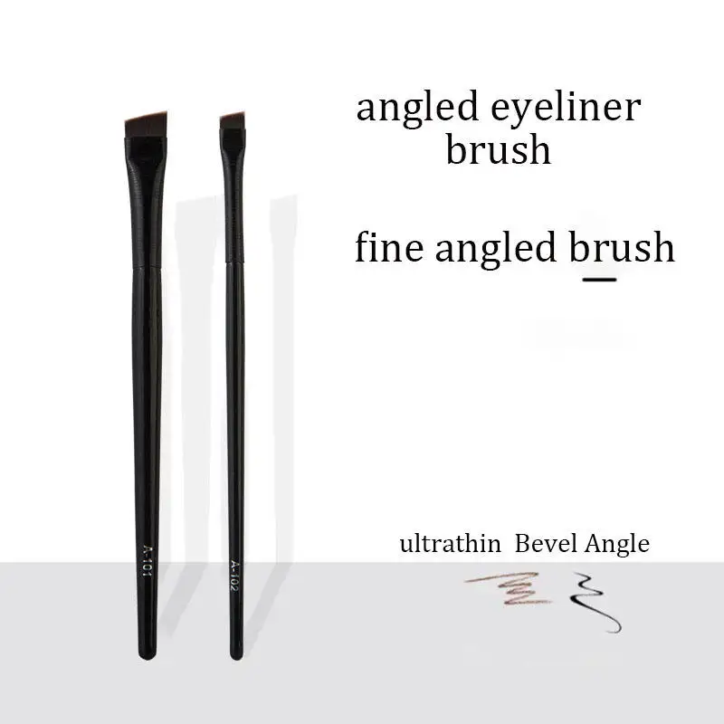 Pinceau Eye-Liner Professionnel Ultra-Fin Coudé – Maquillage Précis & Sourcils Parfaits