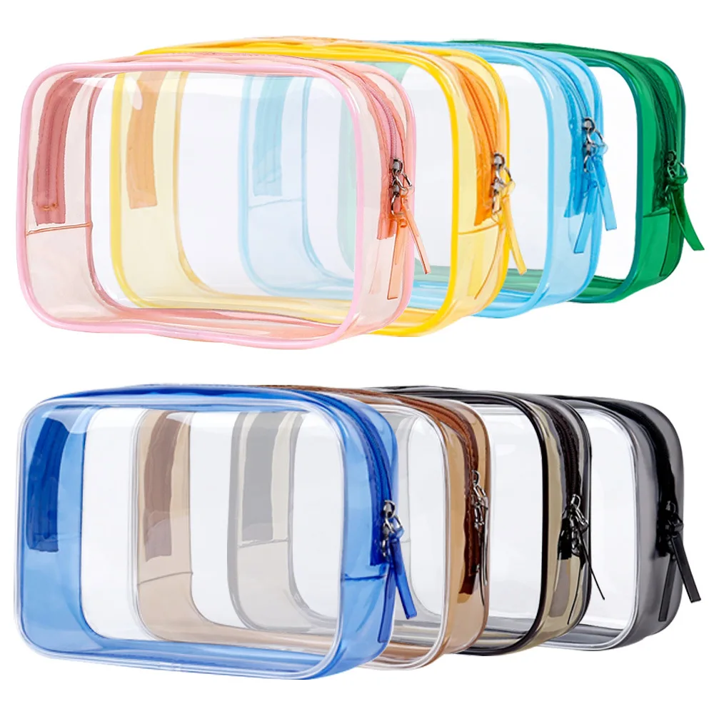Trousse de toilette transparente PVC grande capacité – Pochette cosmétique étanche portable