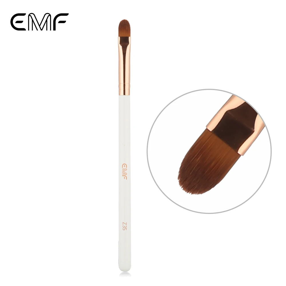 Pinceau Correcteur Conique EMF Z35 – Manche Bois Blanc, Virole Or Rose, Poils Synthétiques Doux
