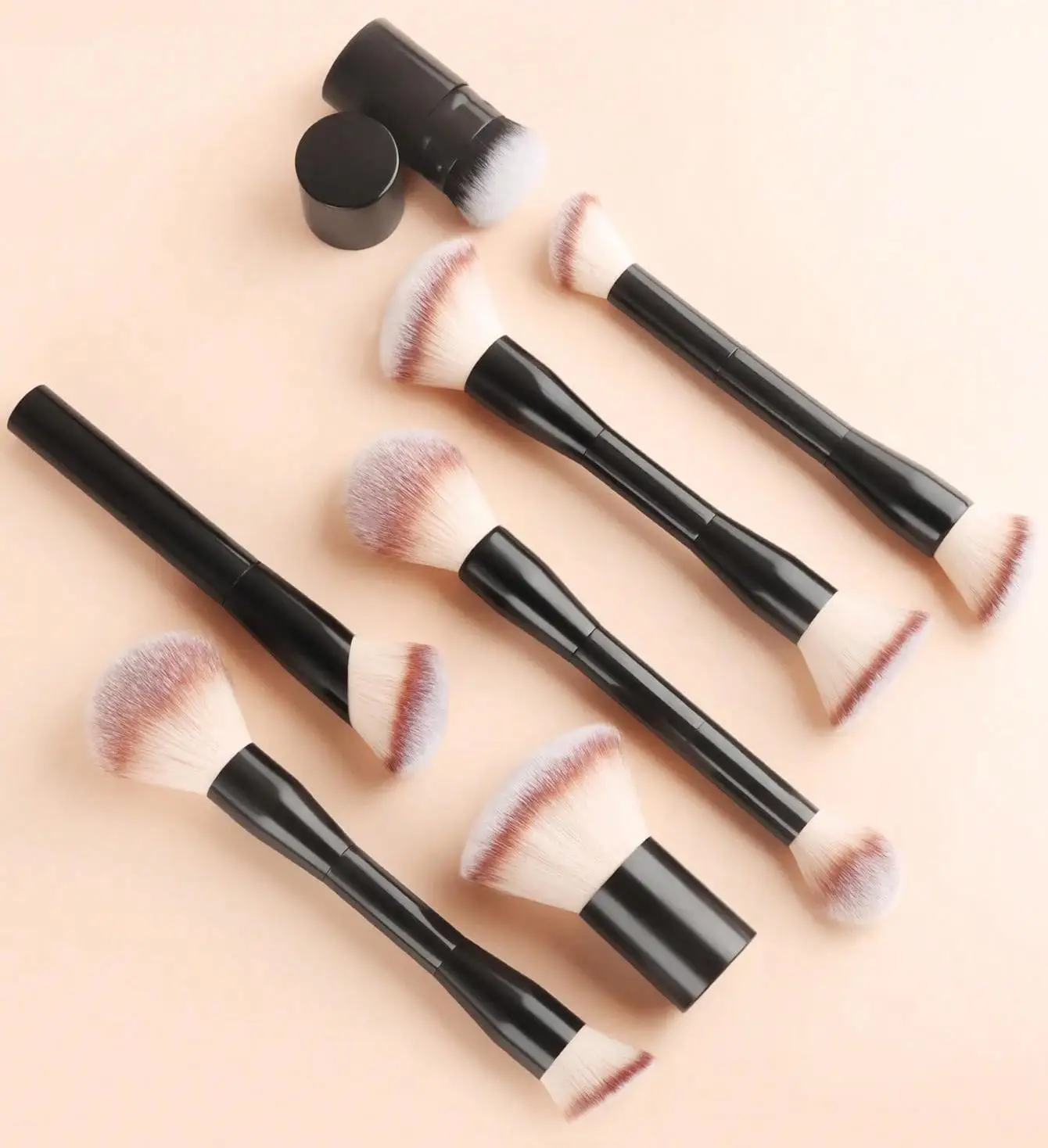 Set 11 Pinceaux Maquillage Double Extrémité Professionnel – Poils Synthétiques Ultra Doux