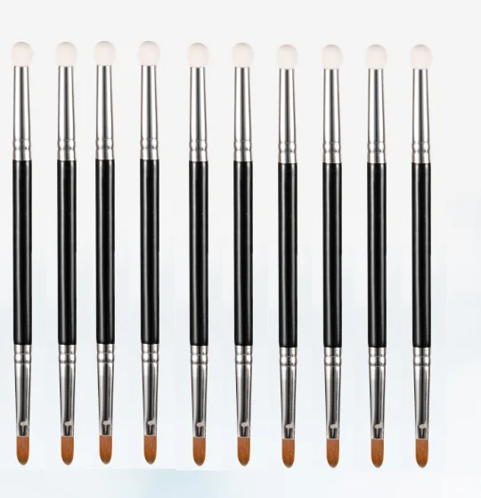 Pinceau à lèvres & eyeliner double face en éponge – Pinceau correcteur plat maquillage