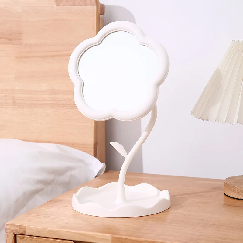 Miroir de maquillage design Tournesol – Rond, élégant, 3 couleurs au choix