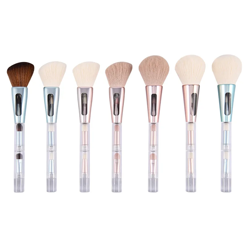 Set 4 Pinceaux Maquillage Multifonctions Poils Synthétiques Végan – Idéal Voyage