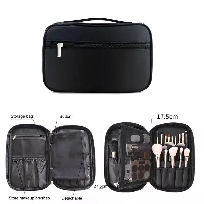 Sac cosmétique grande capacité EMF – Rangement maquillage professionnel résistant à l'eau