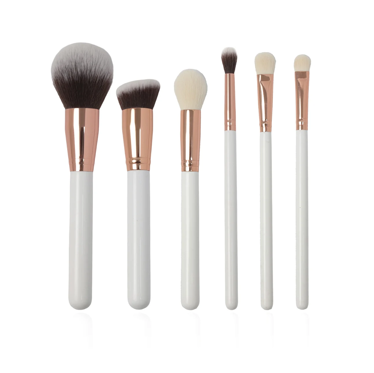 Set 6 Pinceaux Maquillage Professionnels Végan – Doux, Denses & Écologiques
