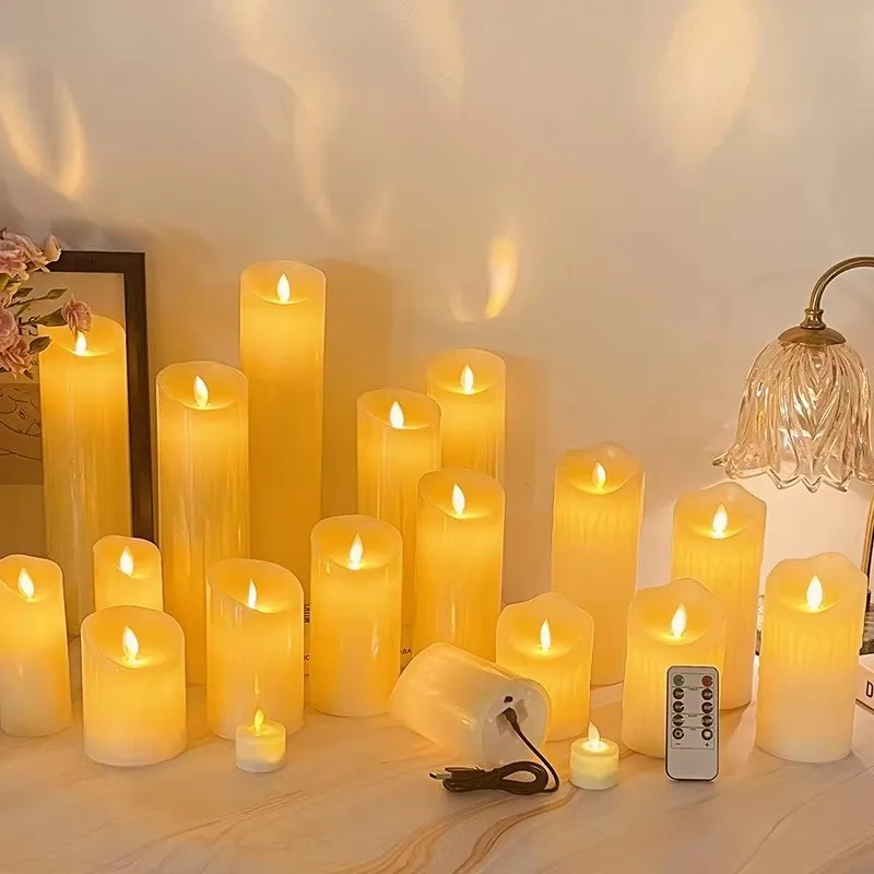 Bougies LED sans flamme scintillantes – Décoration maison fêtes & événements