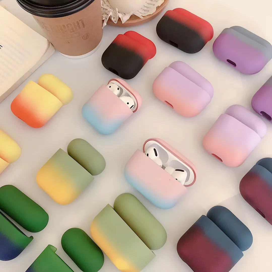 Coque Goingoo AirPods 1/2/Pro – Dégradé de Couleur PC Rigide + Pochette Protection