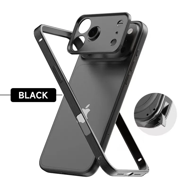 GOINGOO Coque Aluminium Antichoc iPhone 17 Air / 16 Pro Max + Protecteur Caméra