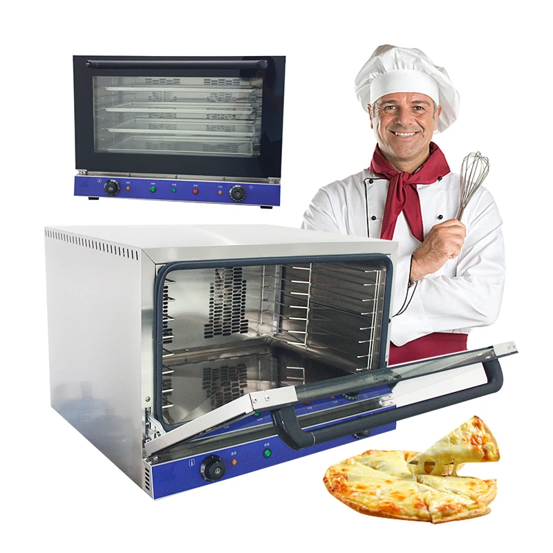 Four à Convection Électrique Professionnel 4 Plateaux – Inox 2600W 300°C