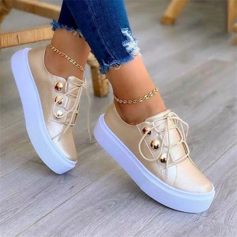 Baskets plates blanches femme – Légères, respirantes & tendance (SPW-236)