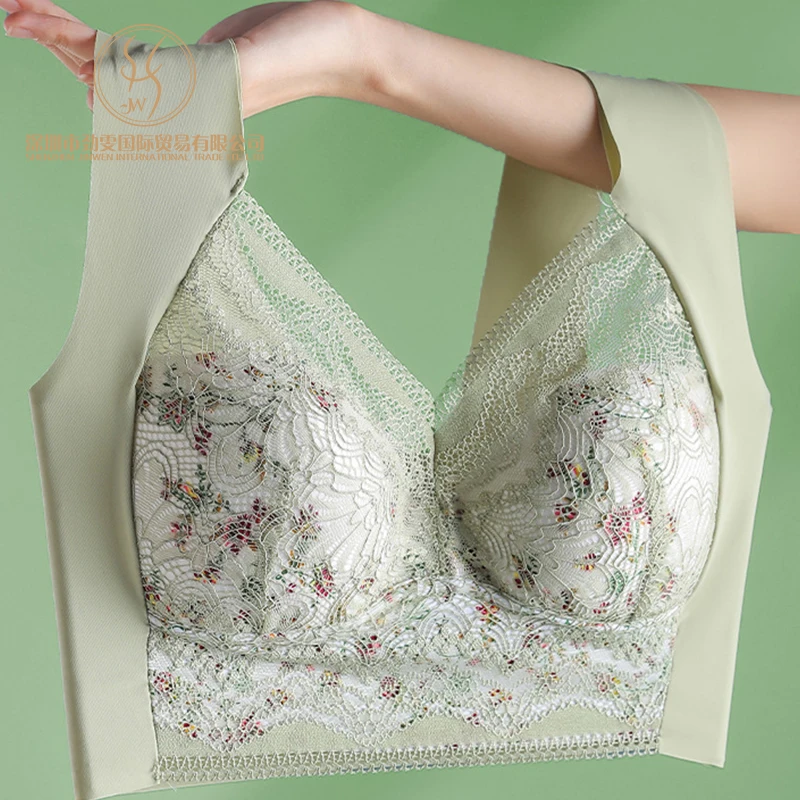 Soutien-gorge de Sport Sans Fil en Dentelle – Grande Taille, Respirant & Sans Couture