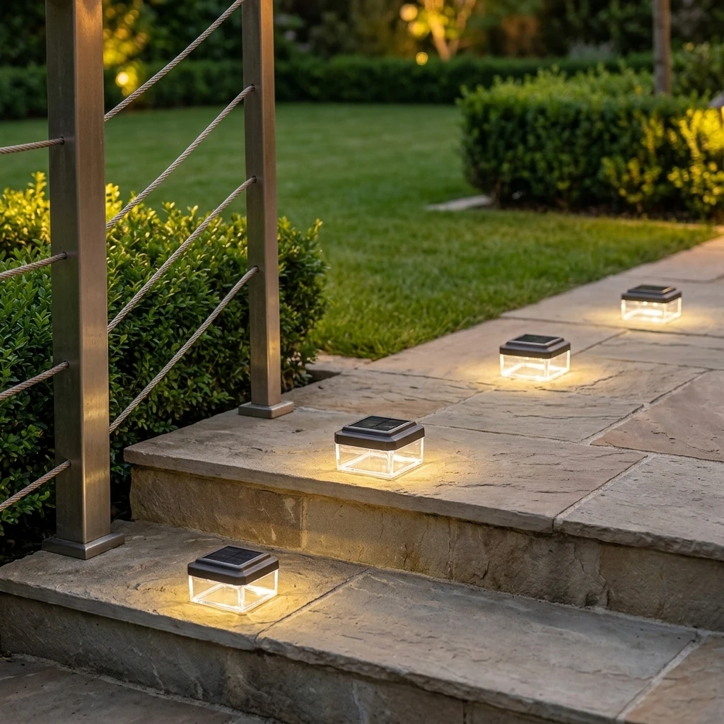 Lampe solaire LED murale étanche avec capteur crépusculaire – Éclairage jardin & clôture