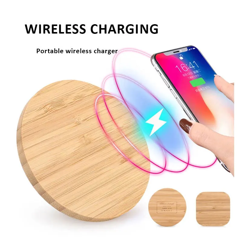 Chargeur sans fil rapide en bois ultra-mince – Bureau & Maison