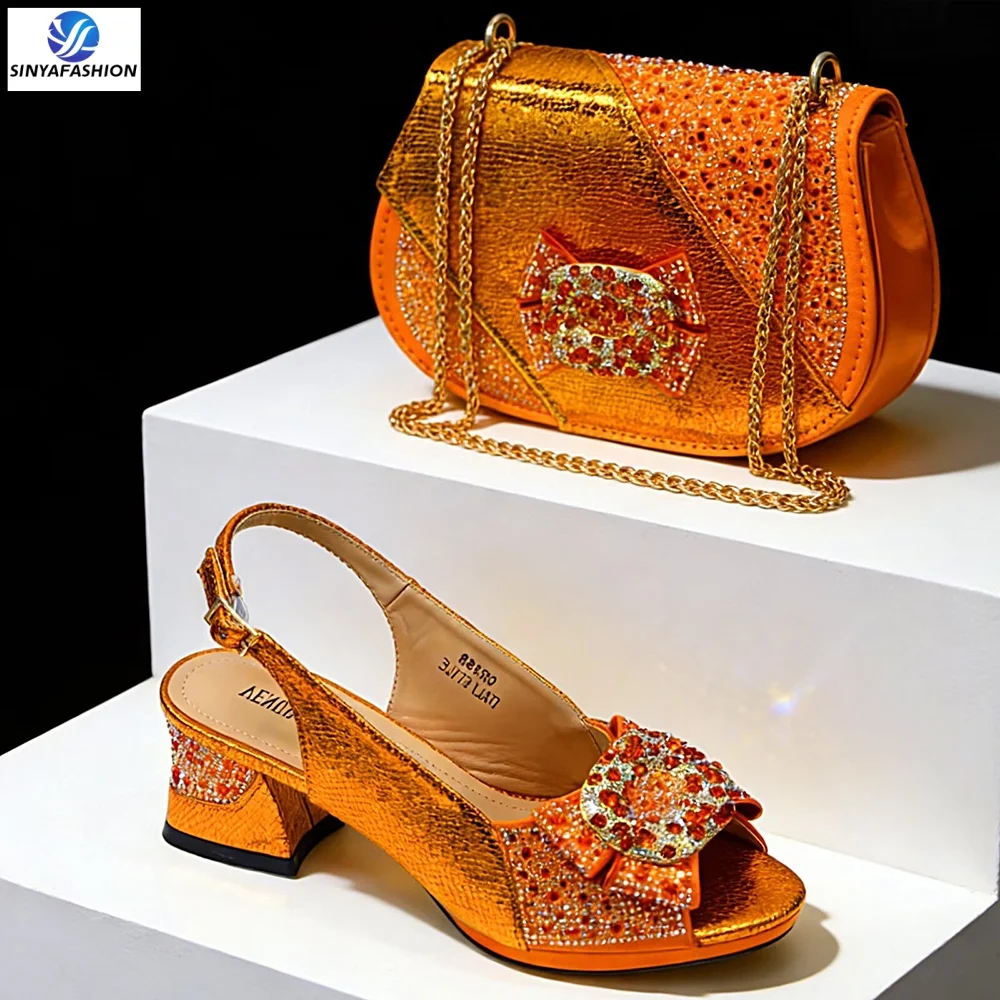Ensemble chaussures et sac assortis pour mariage africain – Style élégant femme