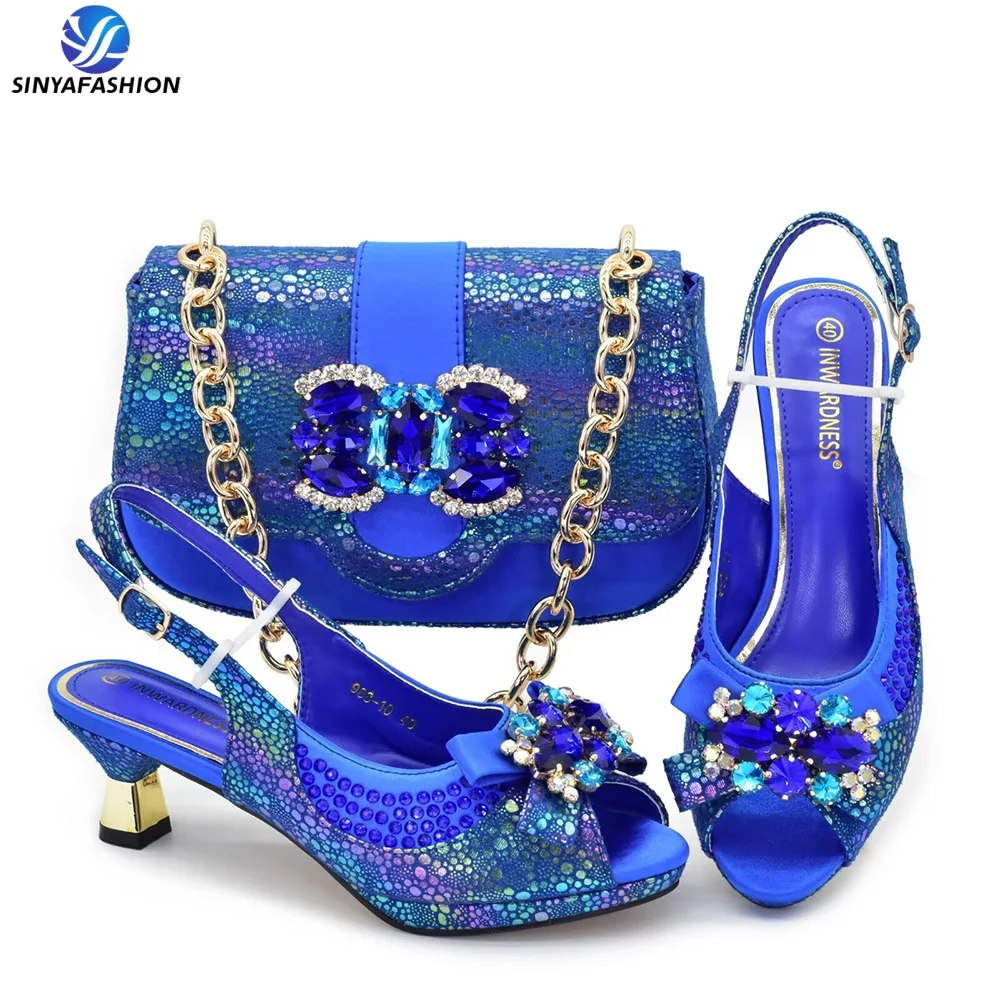 Ensemble chaussures & pochette italiens Sinya – Talons hauts élégants pour soirées