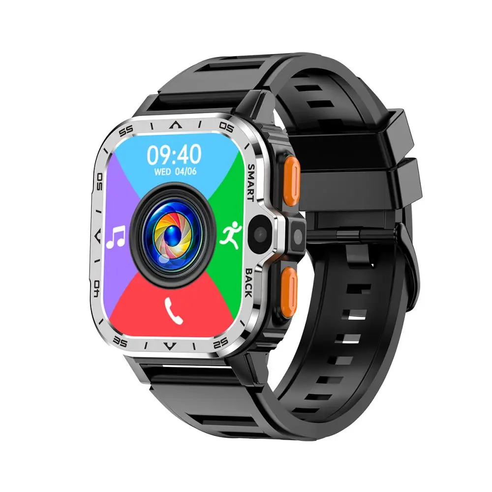 Montre Connectée 4G Android avec Caméra Cachée – Double SIM, GPS, NFC, Étanche IP67