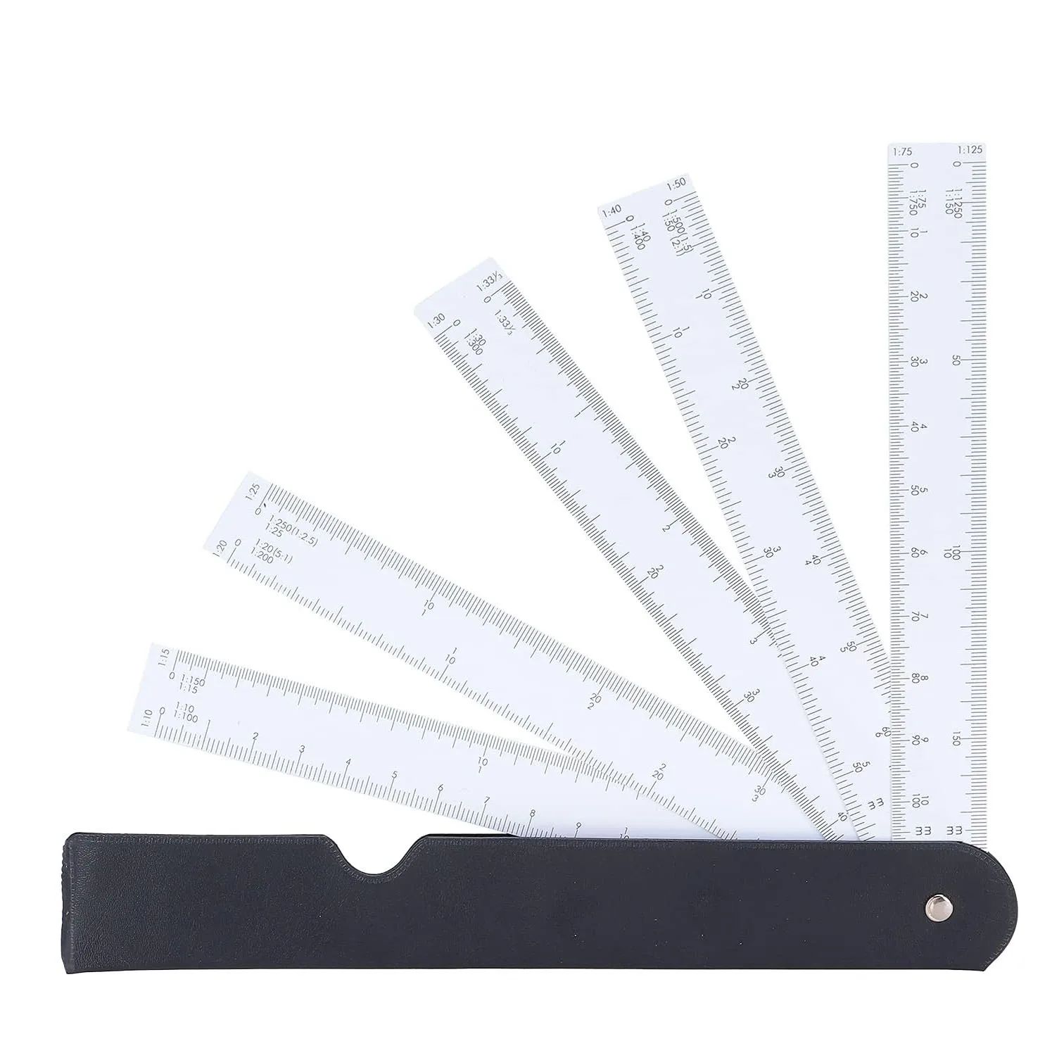 Règle Pliante Multifonction en Éventail 19cm – Mesure Précise pour Couture & Dessin Technique