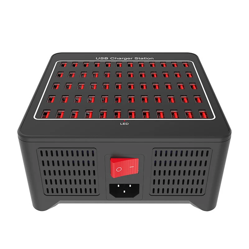 Station de Charge 60 Ports USB 300W – Chargeur Mural Intelligent Multi-Appareils