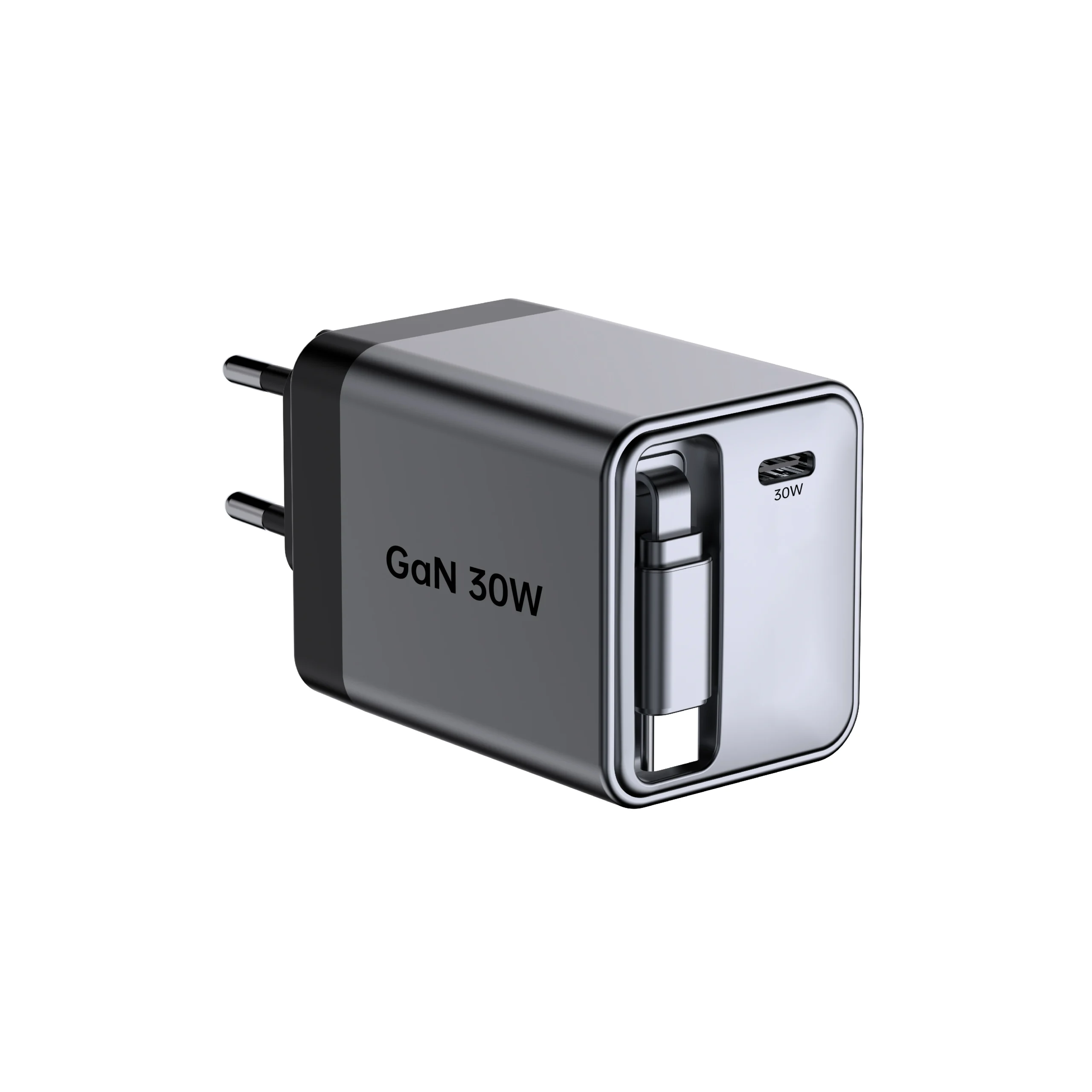 Chargeur GaN 45W USB-C Rétractable | Double Port | Prises EU/US/UK/AU Universelles