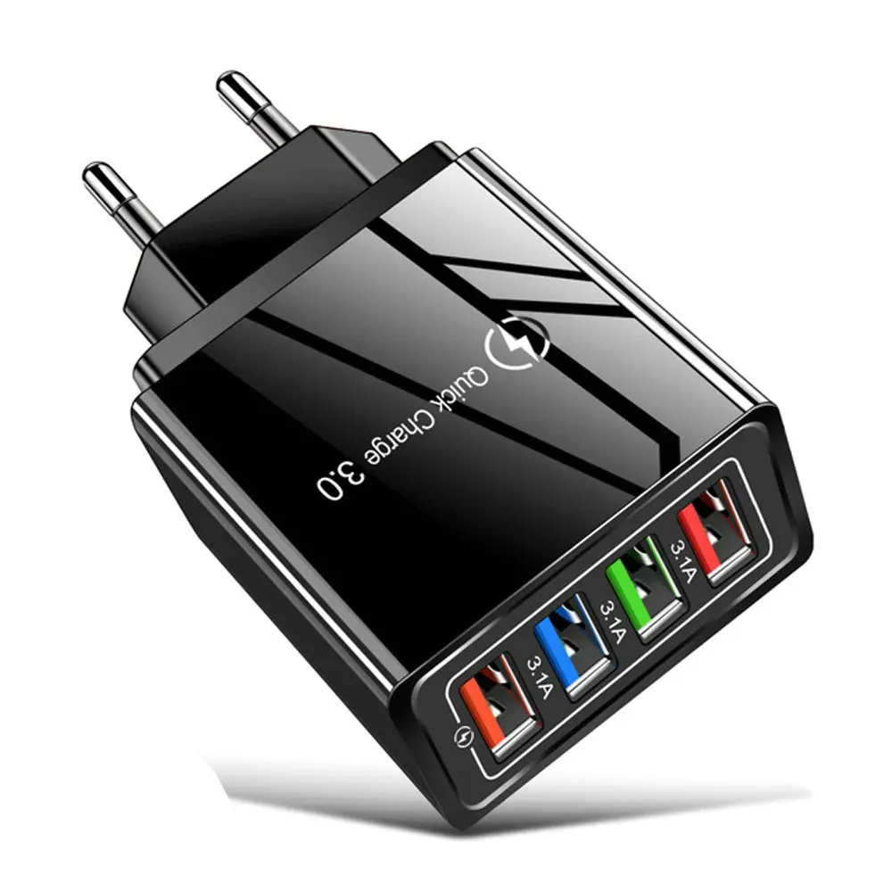 Chargeur Rapide Multi-Port USB Type-C QC3.0 PD 20W – 4 USB + 3 Type-C